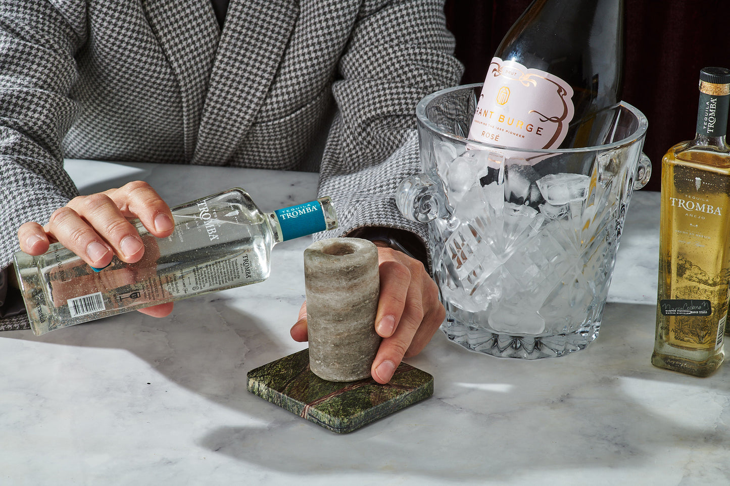 Gift Set 2.0: Black Salt Tequila Glasses & Tequila