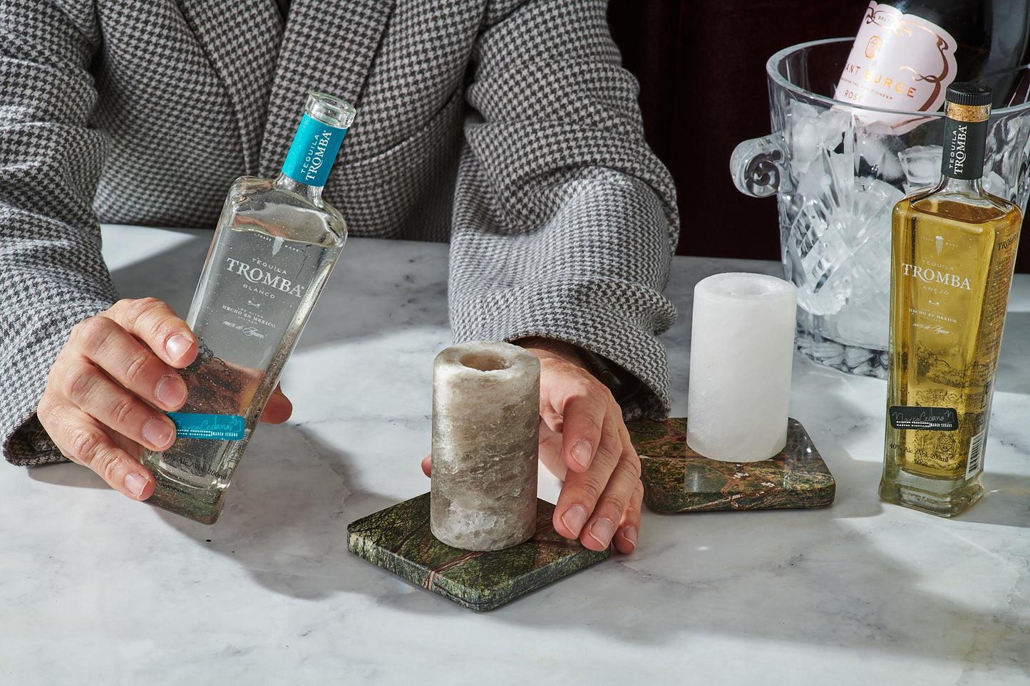 Gift Set 2.0: Black Salt Tequila Glasses & Tequila