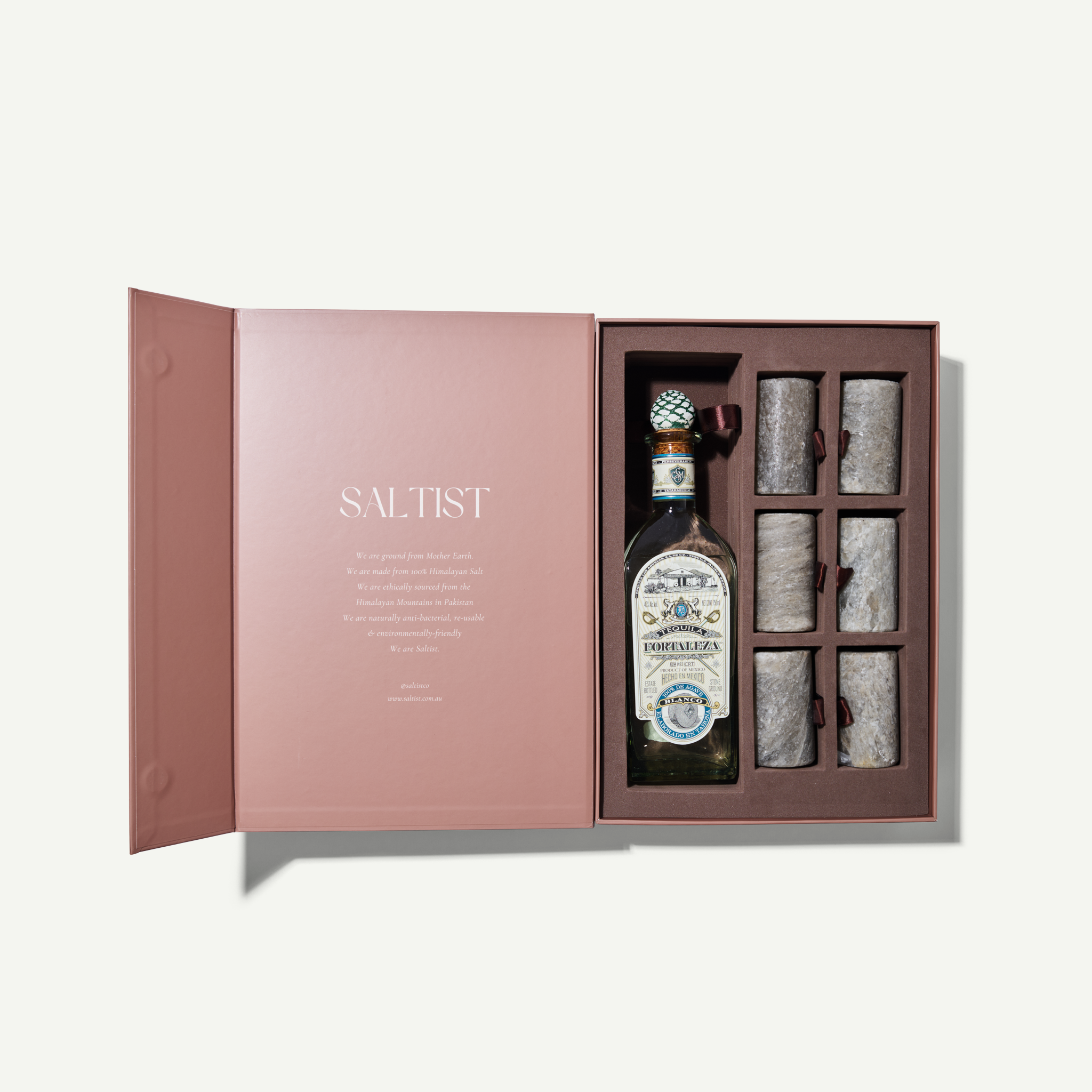 Deluxe Tequila Gift Set | 6 Salt Shot Glasses + Tequila
