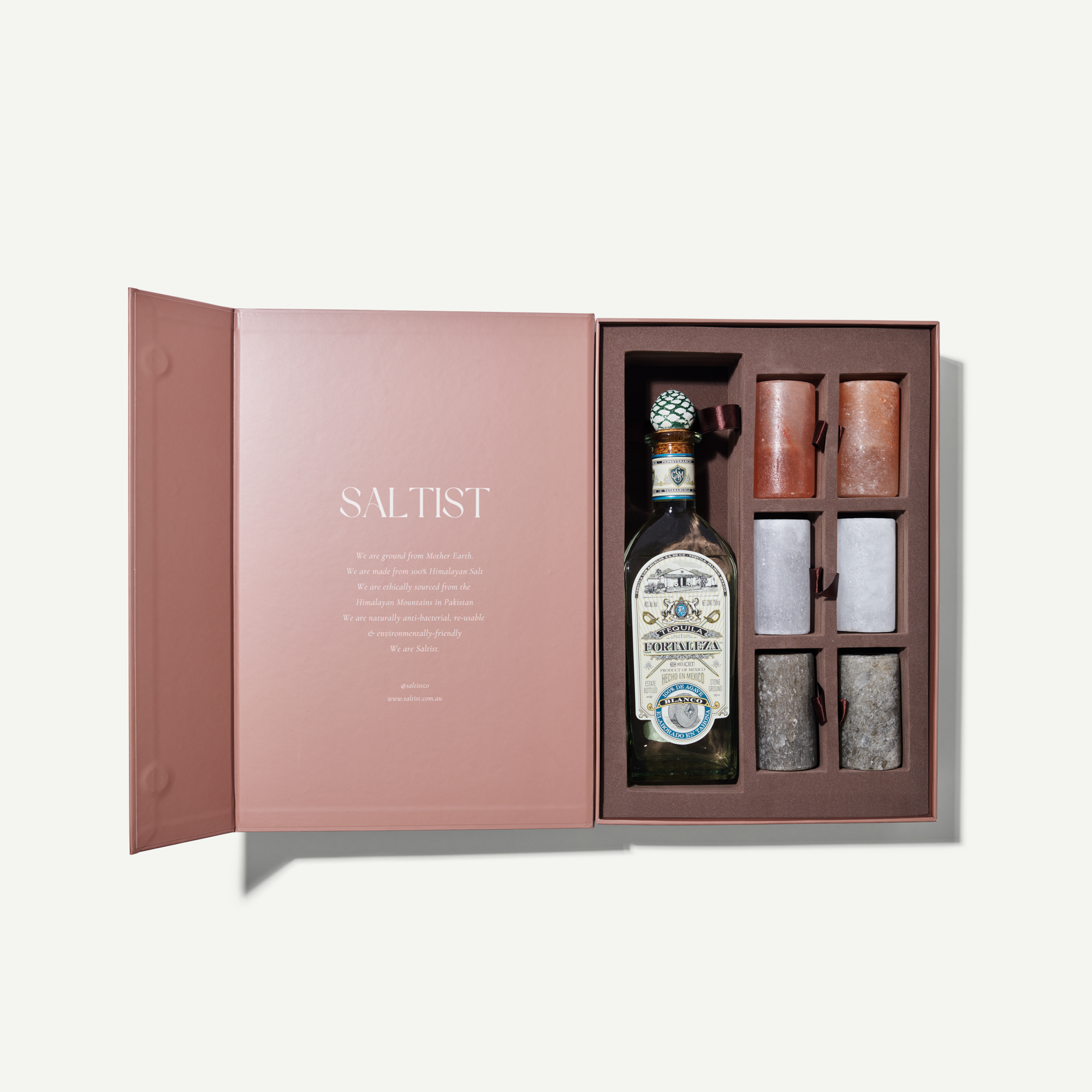 Deluxe Tequila Gift Set | 6 Salt Shot Glasses + Tequila