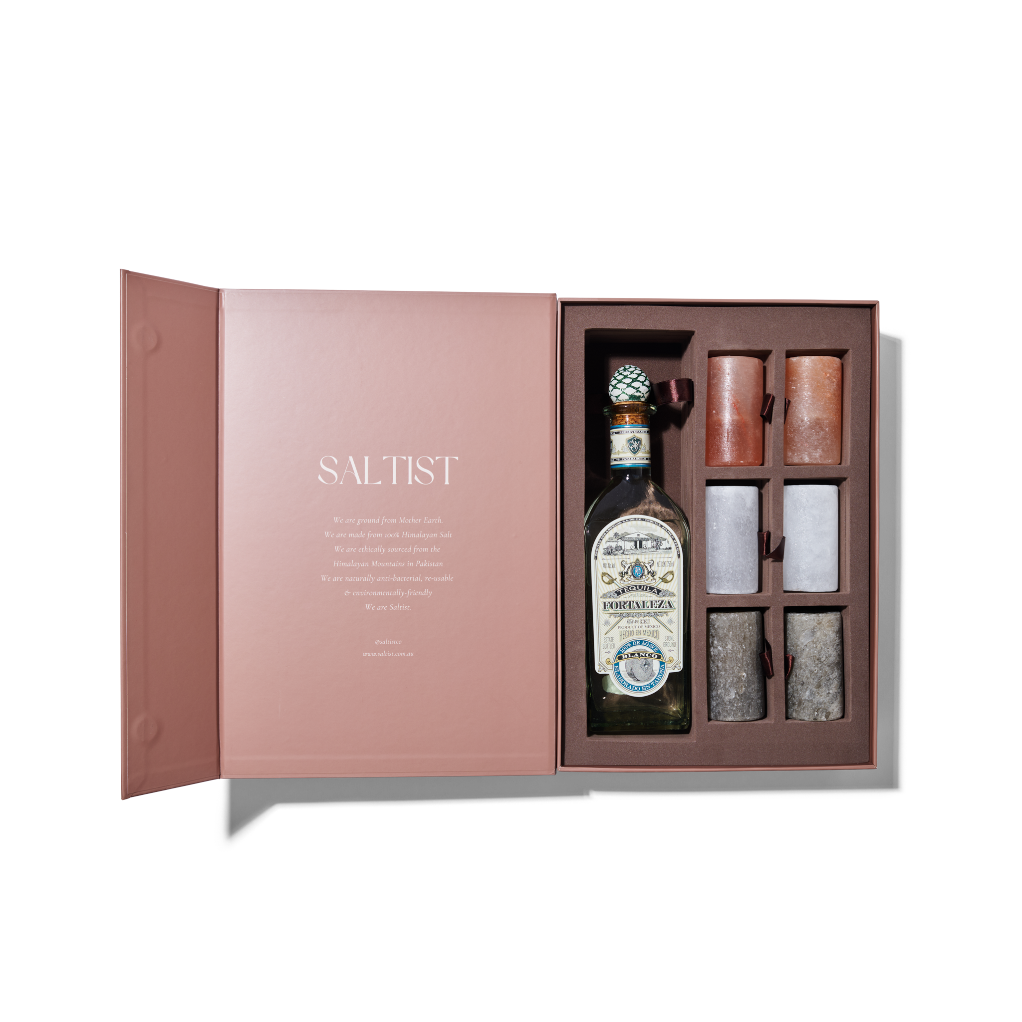 Deluxe Tequila Gift Set | 6 Salt Shot Glasses + Tequila