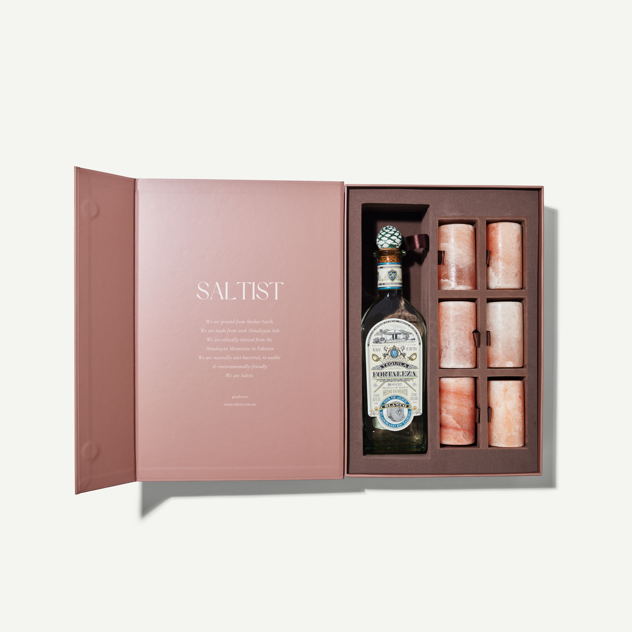 Deluxe Tequila Gift Set | 6 Salt Shot Glasses + Tequila