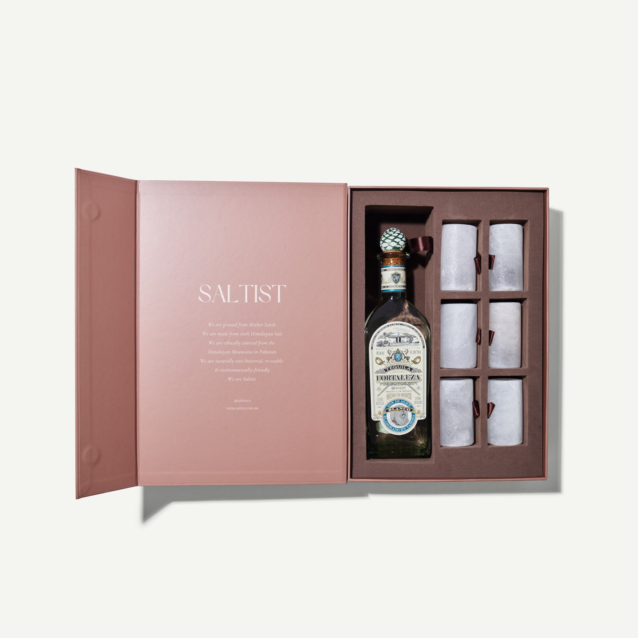 Deluxe Tequila Gift Set | 6 Salt Shot Glasses + Tequila