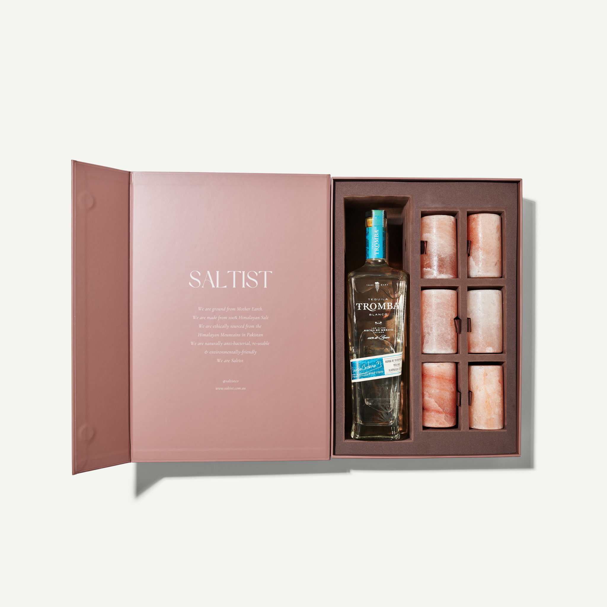 Deluxe Tequila Gift Set | 6 Salt Shot Glasses + Tequila