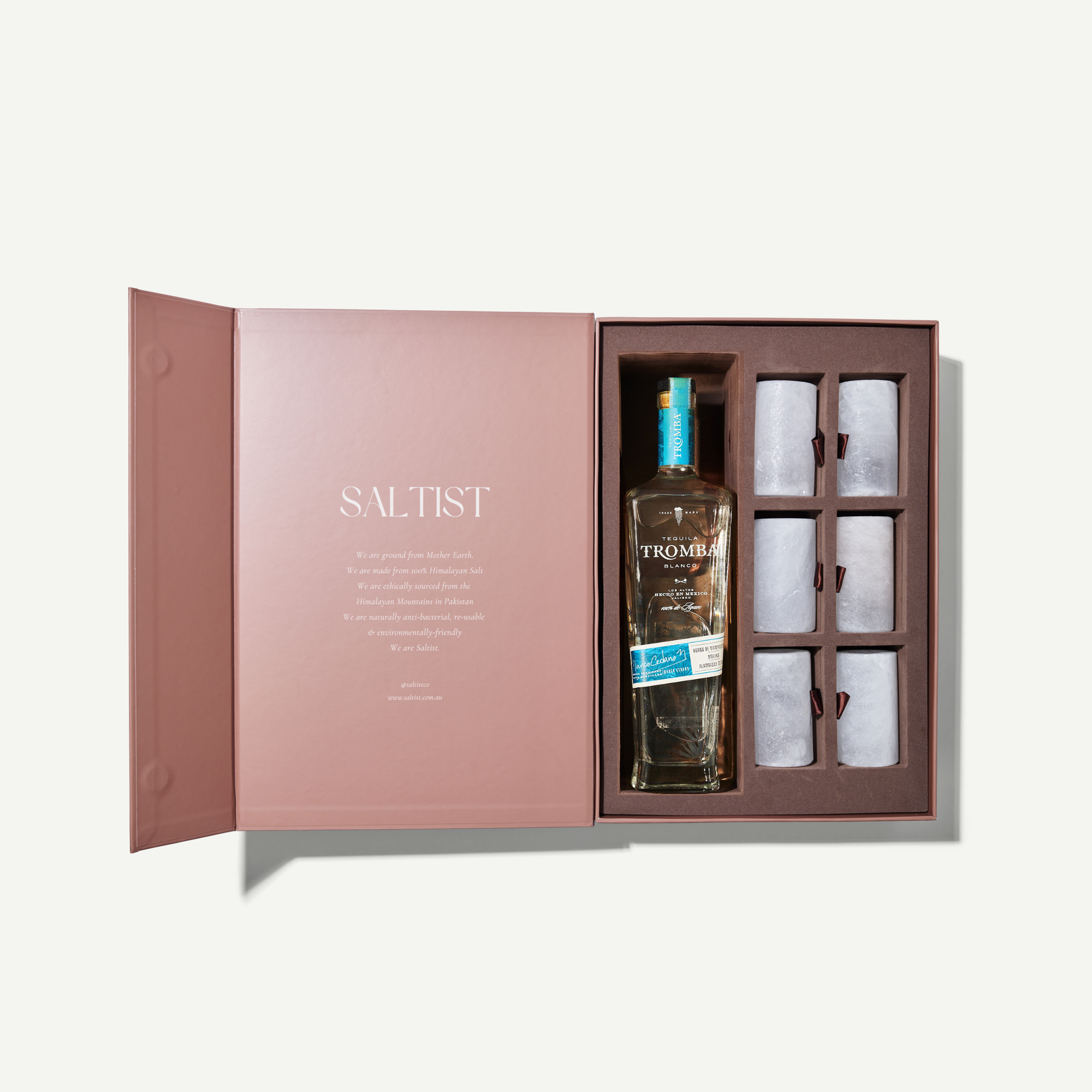 Deluxe Tequila Gift Set | 6 Salt Shot Glasses + Tequila