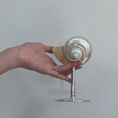 Conch Shell Cocktail Glass: Silver