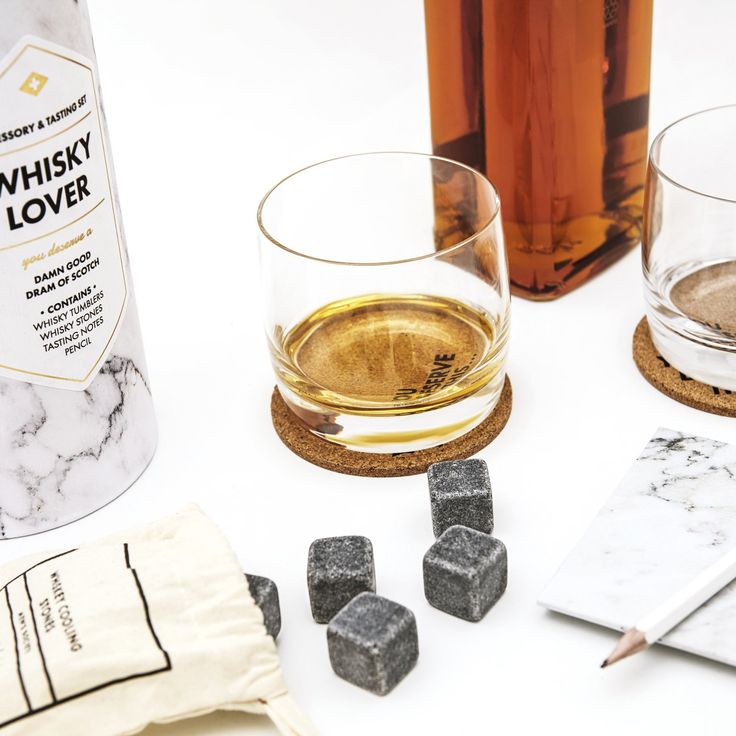 Granite Whisky Ice Cube Stones: Set of 6