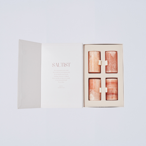 100% Pink Himalayan Salt Tequila Shot Glasses: 4 Pack