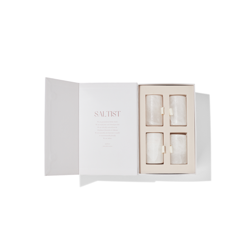 LIMITED EDITION: White Salt Tequila Shot Glasses: Set of 4