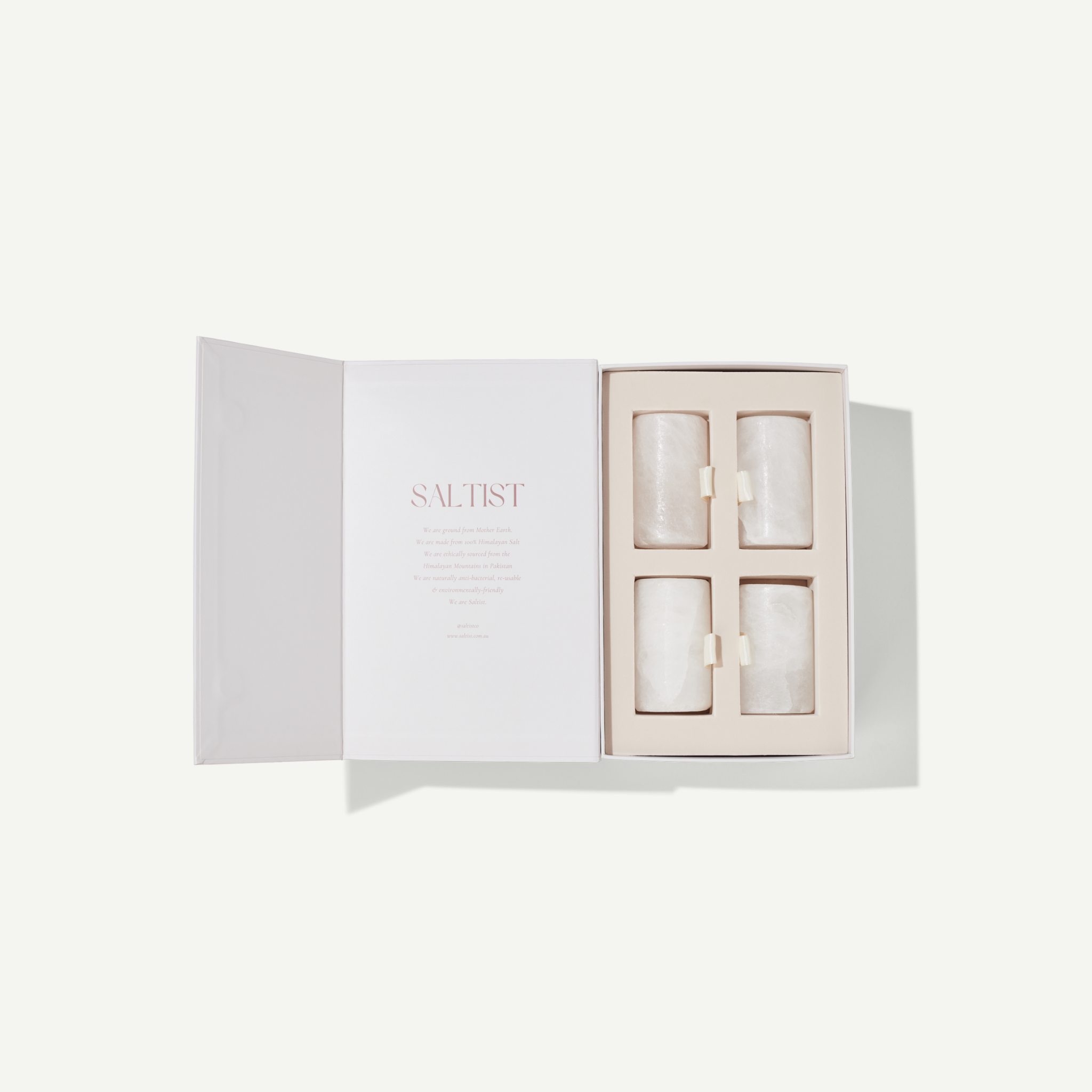 LIMITED EDITION: White Salt Tequila Shot Glasses: Set of 4