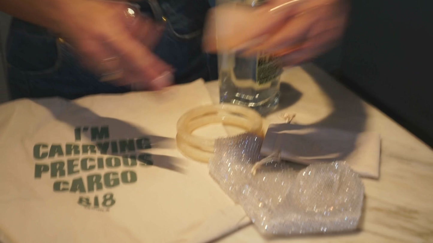 818 Blanco Tequila + Luxe Diamante Wine Bag