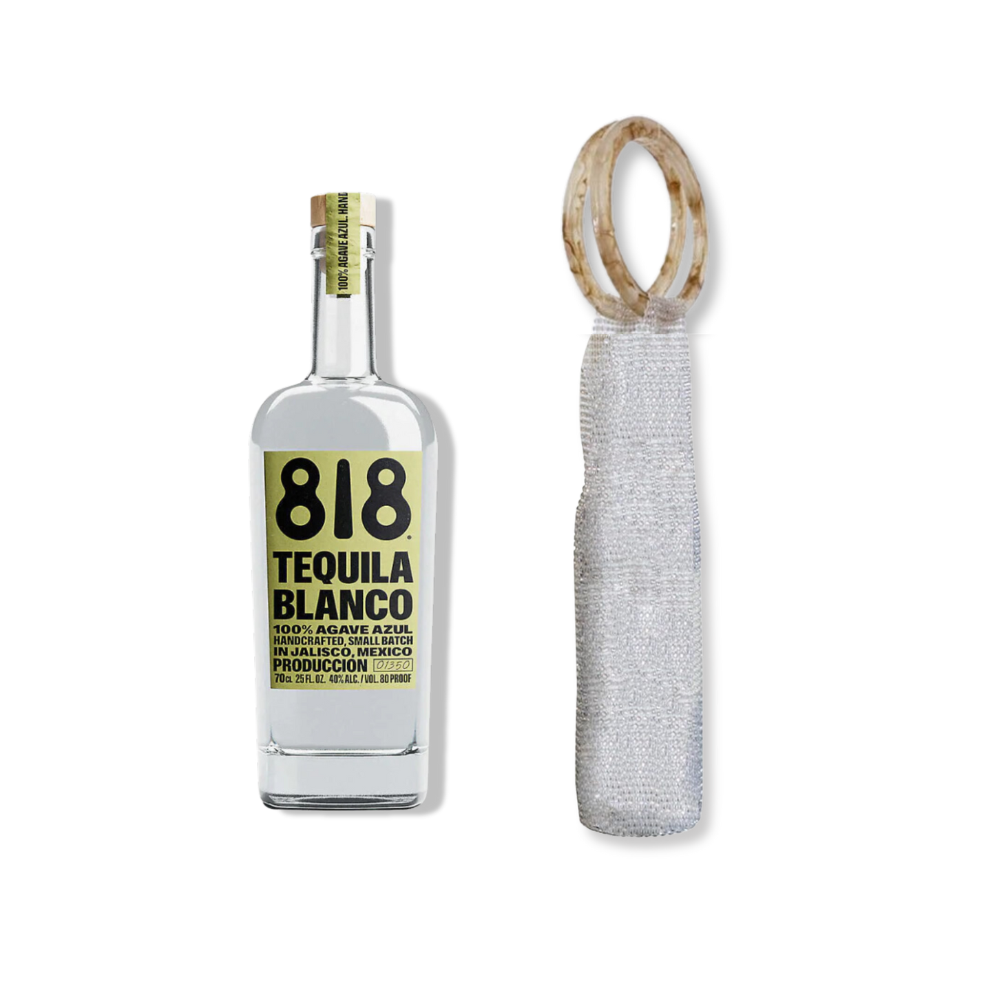 818 Blanco Tequila + Luxe Diamante Wine Bag