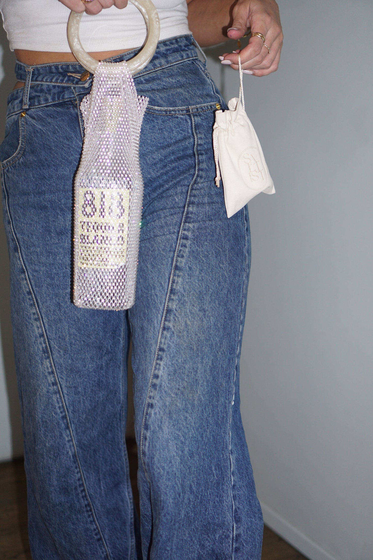 818 Blanco Tequila + Luxe Diamante Wine Bag