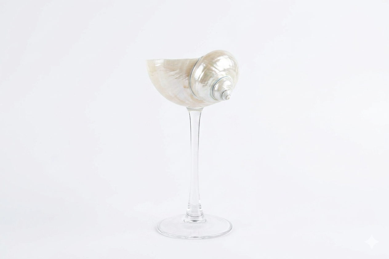 Conch Shell Wine, Champagne & Cocktail Glass