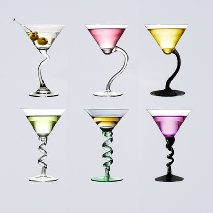 Curly Swirly Cocktail Glasses