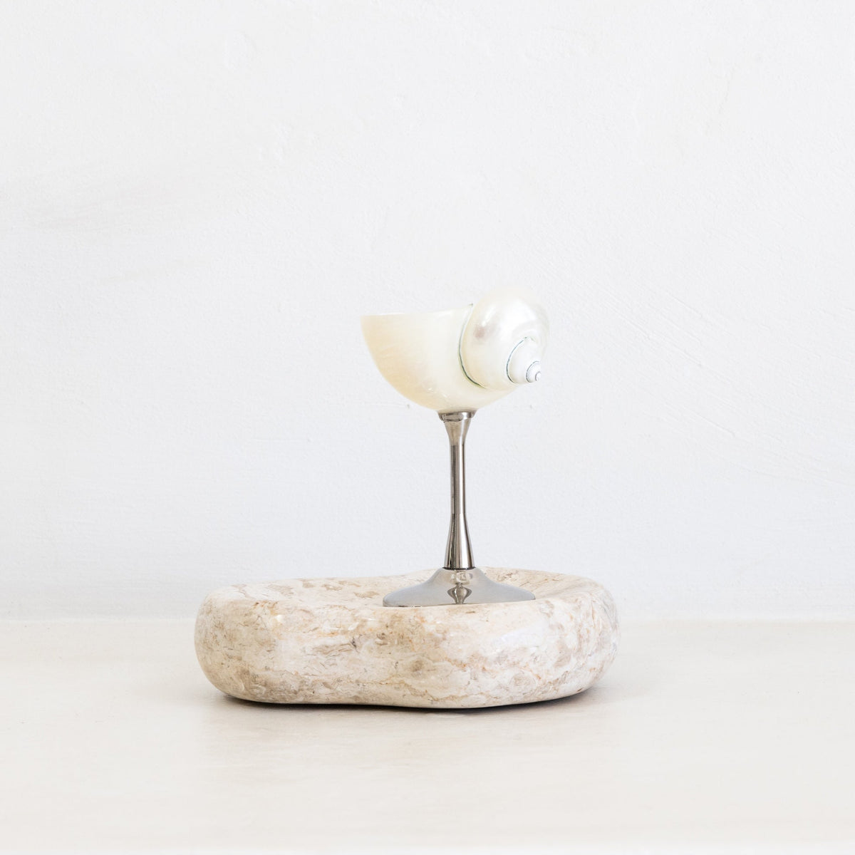 Conch Shell Cocktail Glass: Silver