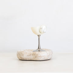 Conch Shell Cocktail Glass: Silver