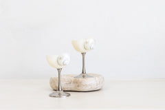 Conch Shell Cocktail Glass: Silver
