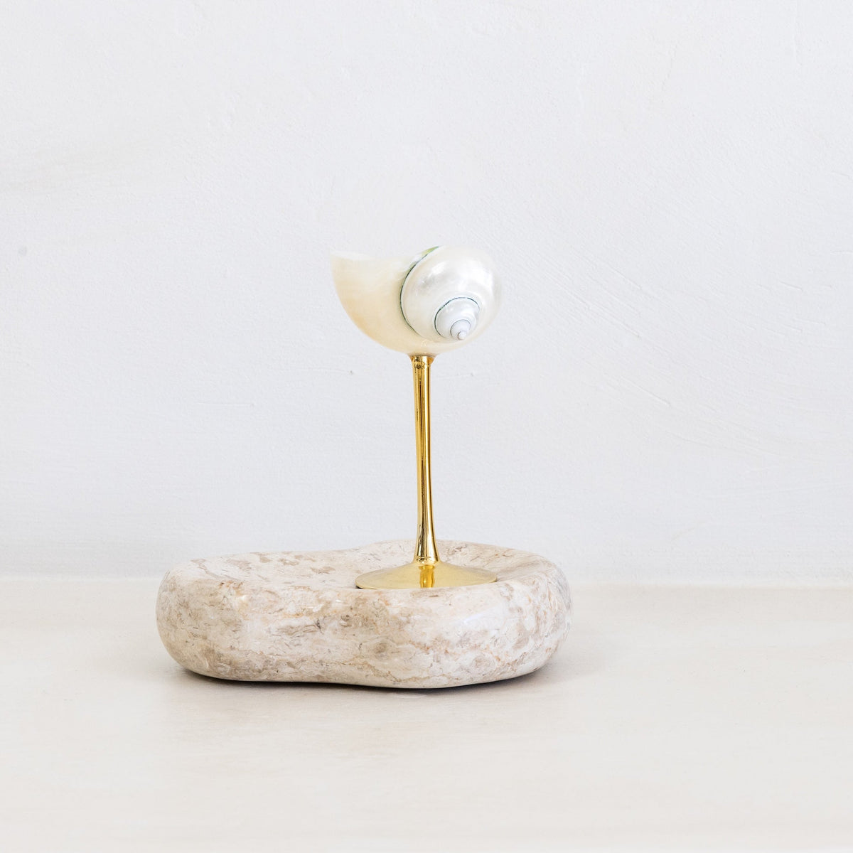 Conch Shell Cocktail Glass: Gold