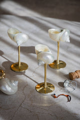 Conch Shell Cocktail Glass: Gold