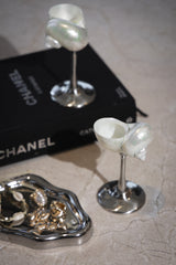 Conch Shell Cocktail Glass: Silver
