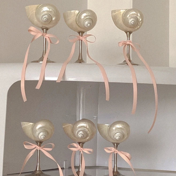 Conch Shell Cocktail Glass: Silver