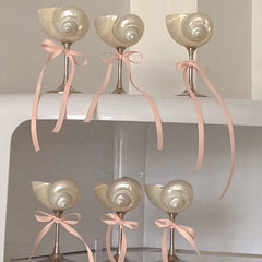 Conch Shell Cocktail Glass: Silver