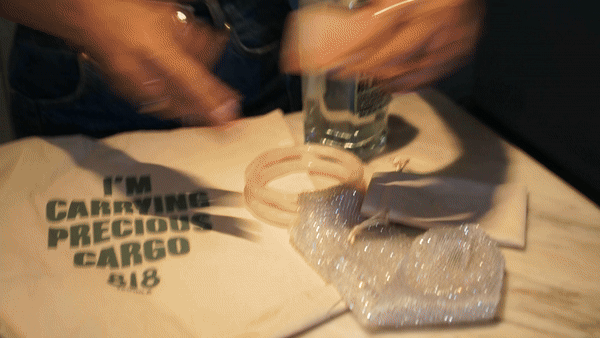 818 Blanco Tequila + Luxe Diamante Wine Bag